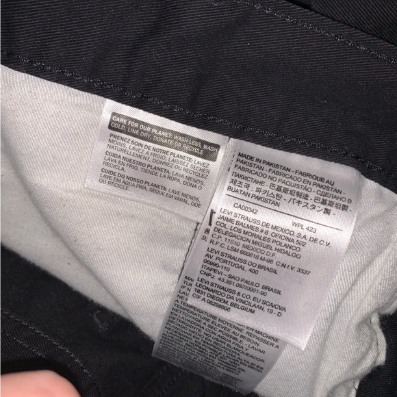 Levi Strauss & Co black jean pants size 28 x 30 - Picture 3 of 3